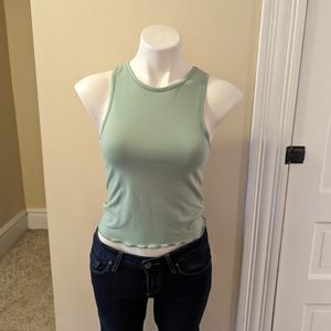 Olivia Rae green soft slightly cropped tank top size M